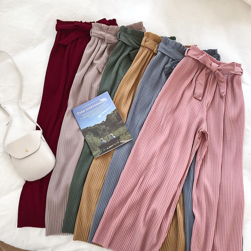 Factory High Waist Comfortable Trousers Fashion Baggy Women Wide Leg Pants With Bow plus size pants, Customized color
Factory High Waist Comfortable Trousers Fashion Baggy Women Wide Leg Pants With Bow plus size pants, Customized color