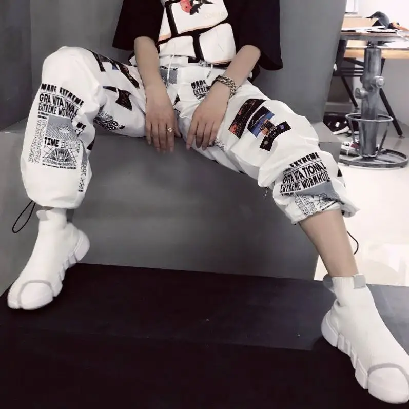 Fashion Female Hip Hop High Waist Harem Pants Women Cool Print Streetwear Trouser Autumn Womens Jogger Cargo Pants Girls, Black,white
Fashion Female Hip Hop High Waist Harem Pants Women Cool Print Streetwear Trouser Autumn Womens Jogger Cargo Pants Girls, Black,white