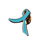 Pink Awareness gold Plated custom Metal Craft blue Ribbon soft Enamel Pin
