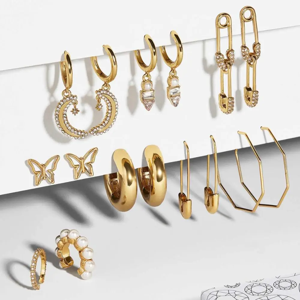 2020 Fashion Rhinestone Alloy Butterfly Dangle Earrings Set Pin Earring Star Moon Earring Jewelry Accessories Factory Wholesale
2020 Fashion Rhinestone Alloy Butterfly Dangle Earrings Set Pin Earring Star Moon Earring Jewelry Accessories Factory Wholesale