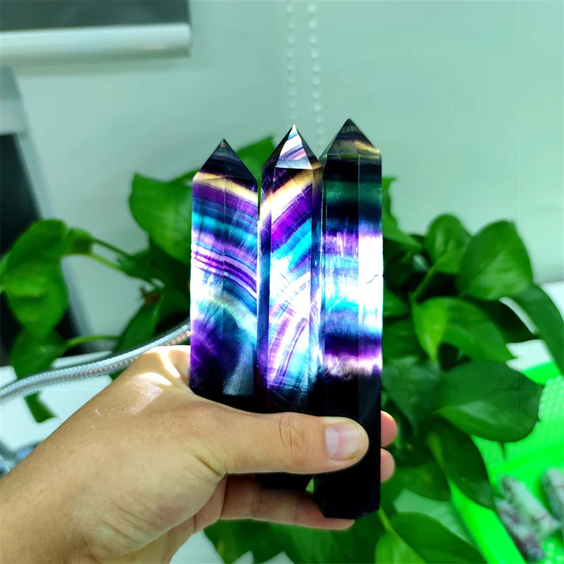 Natural Crystals Healing Stone Colourful Rainbow Fluorite Point Tower For Home Decoration
Natural Crystals Healing Stone Colourful Rainbow Fluorite Point Tower For Home Decoration