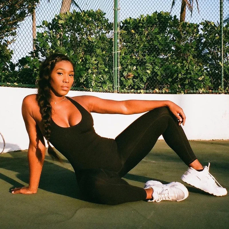 Summer Streetwear Black Bodycon Jumpsuit Women Hollow Out Sleeveless Jumpsuits Female One Piece Outfits Fitness Women 2021
Summer Streetwear Black Bodycon Jumpsuit Women Hollow Out Sleeveless Jumpsuits Female One Piece Outfits Fitness Women 2021