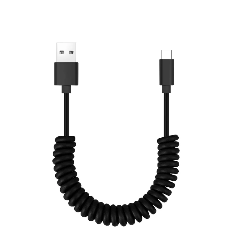 PUJIMAX Type-C creative spring cable Mobile phone Data sync and charging cable For Samsung, Black, white
PUJIMAX Type-C creative spring cable Mobile phone Data sync and charging cable For Samsung, Black, white