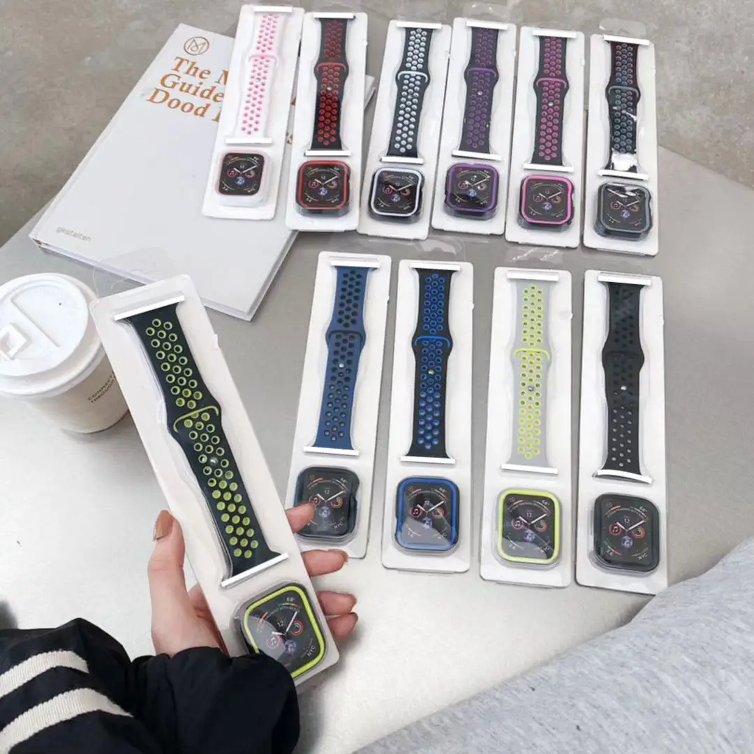 For Apple Iwatch Sport Band 38mm 40mm 42mm 44mm Soft Silicone Replacement Bands+soft Silicone Frame Case, As show
For Apple Iwatch Sport Band 38mm 40mm 42mm 44mm Soft Silicone Replacement Bands+soft Silicone Frame Case, As show