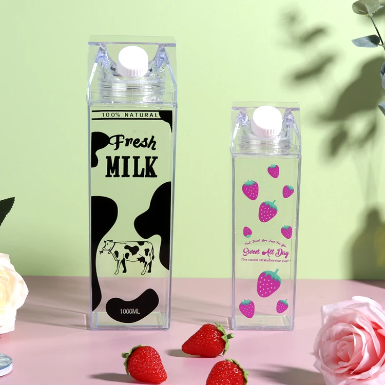 As Plastic Milk Carton Water Bottle Clear Kawaii Tritan Cute Water Bottle With Custom Logo
As Plastic Milk Carton Water Bottle Clear Kawaii Tritan Cute Water Bottle With Custom Logo