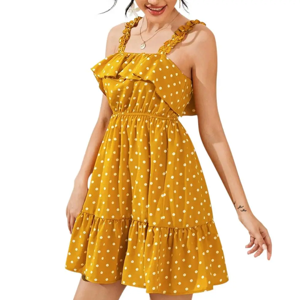 2020 new arrivals summer collection women polka dot ruffles design casual dresses summer dresses for ladies
2020 new arrivals summer collection women polka dot ruffles design casual dresses summer dresses for ladies