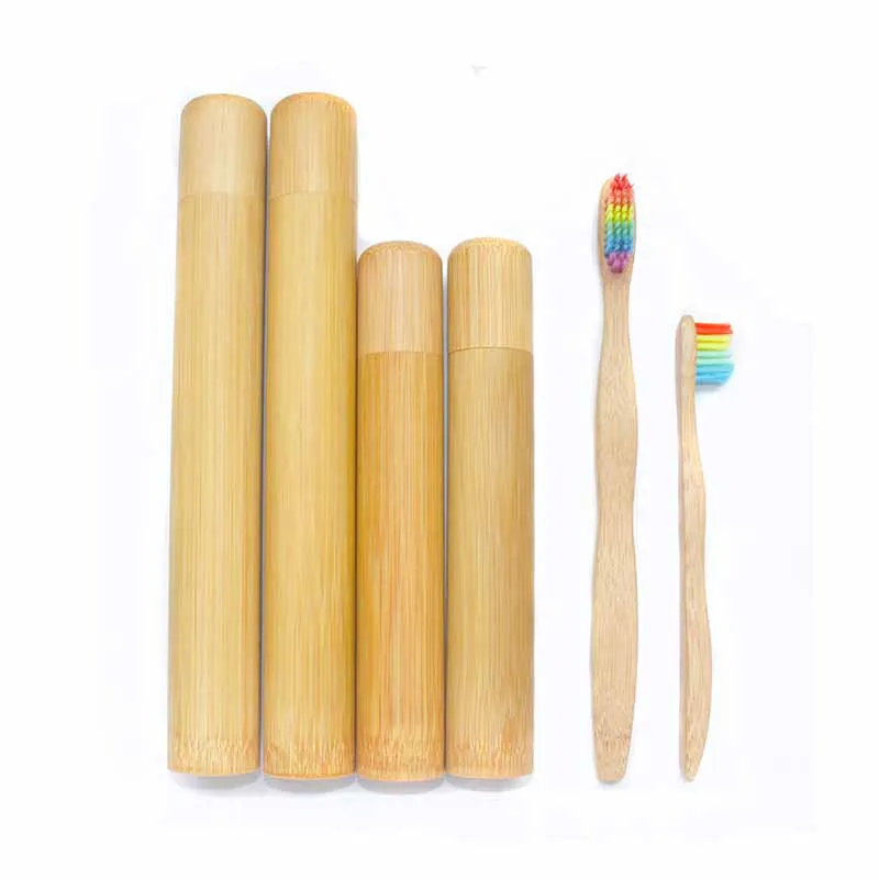 Eco-friendly Sustainable Portable Natural Biodegradable Bamboo Toothbrush Tube, Natural bamboo color
Eco-friendly Sustainable Portable Natural Biodegradable Bamboo Toothbrush Tube, Natural bamboo color