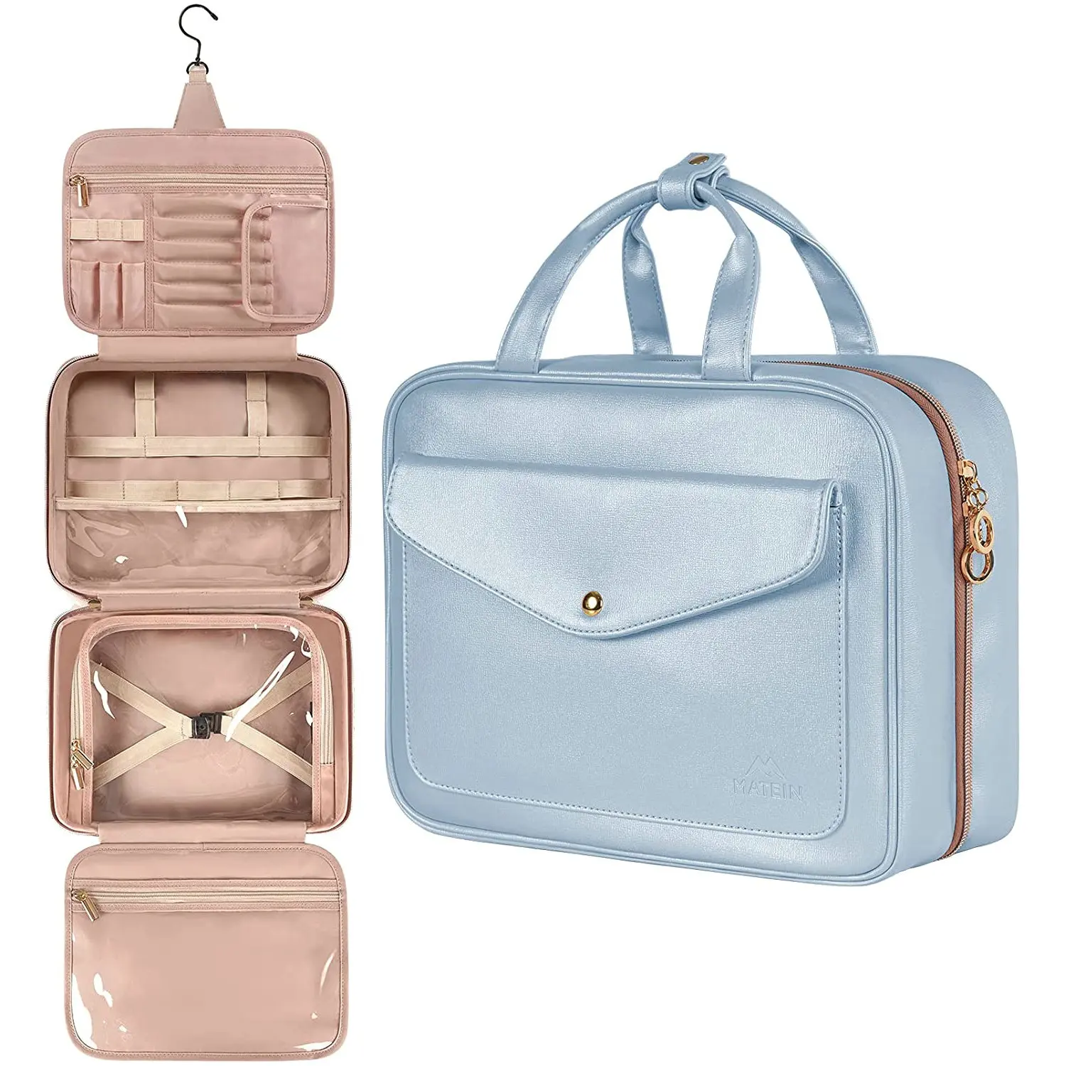 Custom Hanging Travel Makeup Storage Bags OEM PU Leather Water Resistant Cosmetic Organizer Fashion Portable Toiletry Bag
Custom Hanging Travel Makeup Storage Bags OEM PU Leather Water Resistant Cosmetic Organizer Fashion Portable Toiletry Bag
