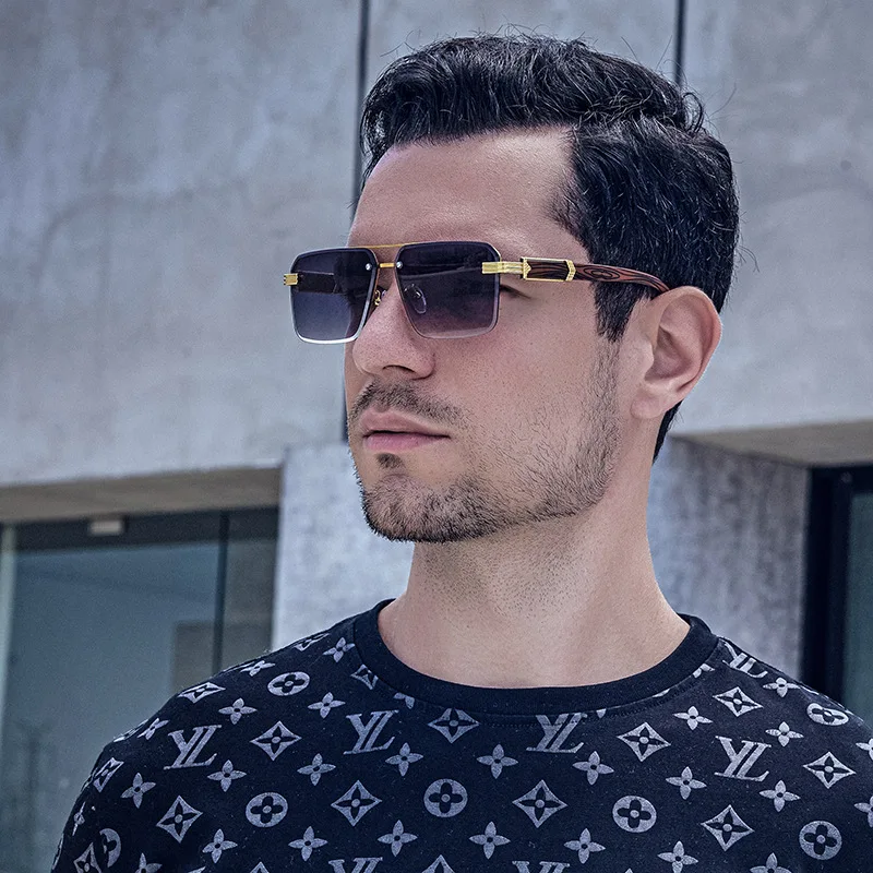 Zjc3357 Fashion Rimless Sunglasses Men Wood Grain Temples Square Sunglasses Women Trendy Glasses Sun Glasses
Zjc3357 Fashion Rimless Sunglasses Men Wood Grain Temples Square Sunglasses Women Trendy Glasses Sun Glasses