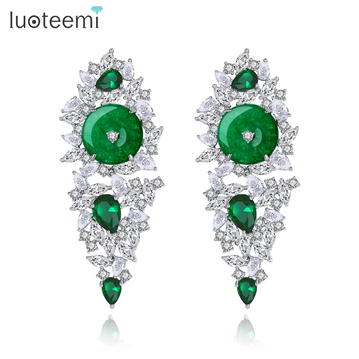 LUOTEEMI Luxury Eye-catching Earrings A AA Zircon Earrings For Women Engagement Party Fashion Jewelry 2020
LUOTEEMI Luxury Eye-catching Earrings A AA Zircon Earrings For Women Engagement Party Fashion Jewelry 2020