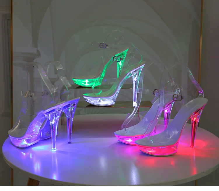 High Quality Shiny Ladies Dress Shoe Fashion Transparent Neon Pink Women Platform Stiletto Party Sexy High Heel Sandals Slippers 
High Quality Shiny Ladies Dress Shoe Fashion Transparent Neon Pink Women Platform Stiletto Party Sexy High Heel Sandals Slippers