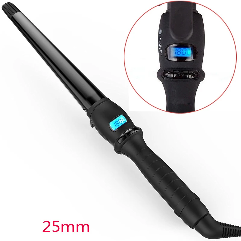 2021 New Style LCD Display Curling Iron Curler Conical Tube Horn Shaped 25/32MM Custom Size/Logo, Black
2021 New Style LCD Display Curling Iron Curler Conical Tube Horn Shaped 25/32MM Custom Size/Logo, Black