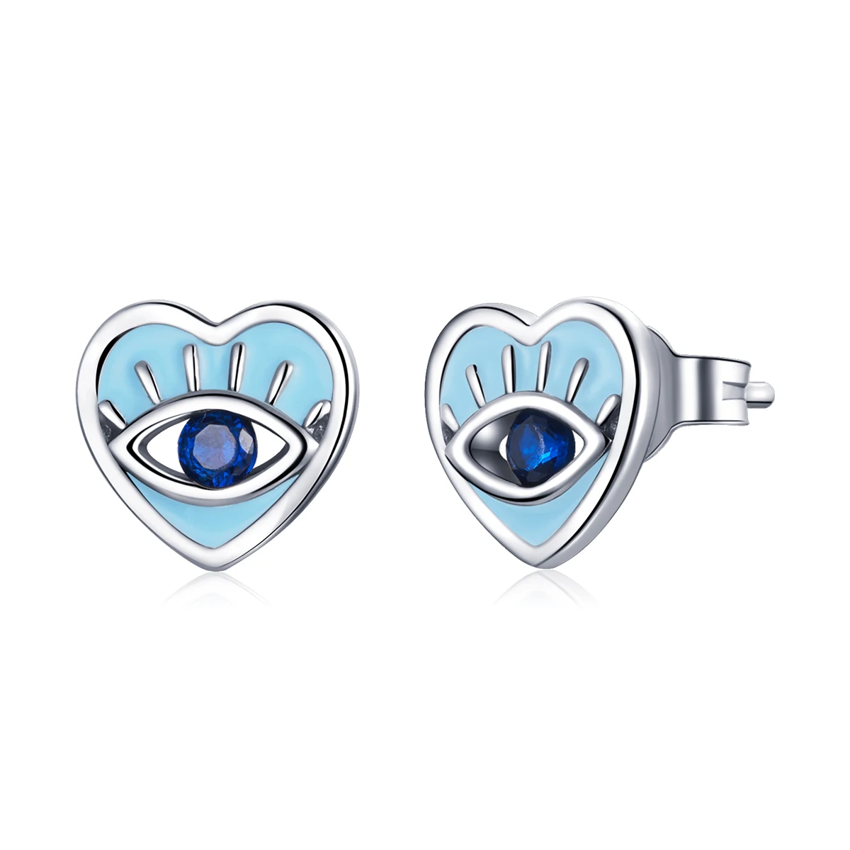 BAMOER Silver Devil Eye Earrings Western Mythical Blue Zircon Heart Shape 925 Sterling Silver Earrings Jewelry for Women SCE1134
BAMOER Silver Devil Eye Earrings Western Mythical Blue Zircon Heart Shape 925 Sterling Silver Earrings Jewelry for Women SCE1134