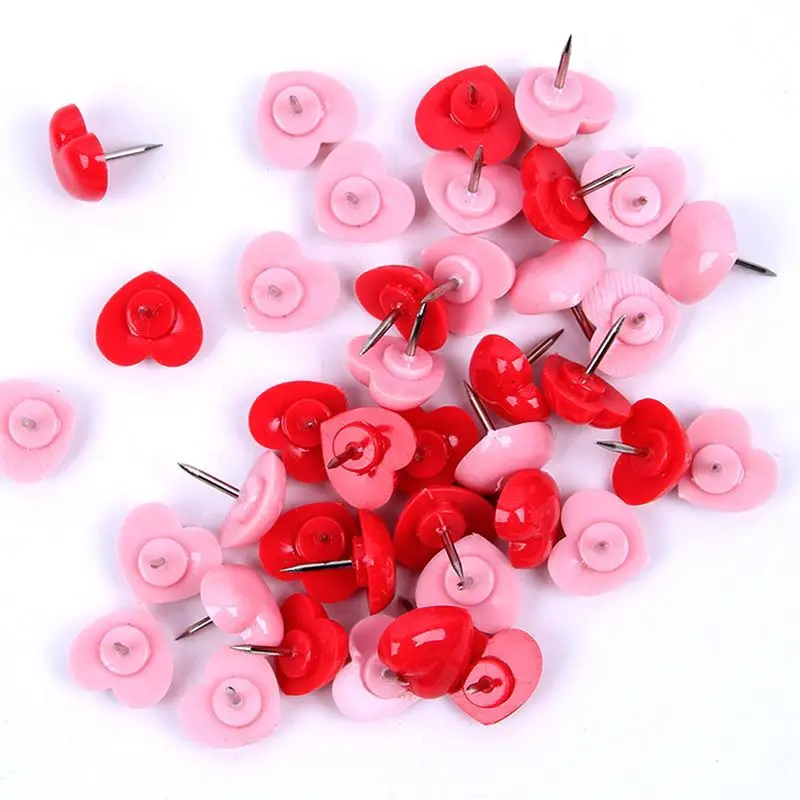 Round Head with Steel Point 100pcs/box Plastic Heart Shaped Push Pins Heart Push Pins Map Thumb Tack Plastic, Pink & red
Round Head with Steel Point 100pcs/box Plastic Heart Shaped Push Pins Heart Push Pins Map Thumb Tack Plastic, Pink & red