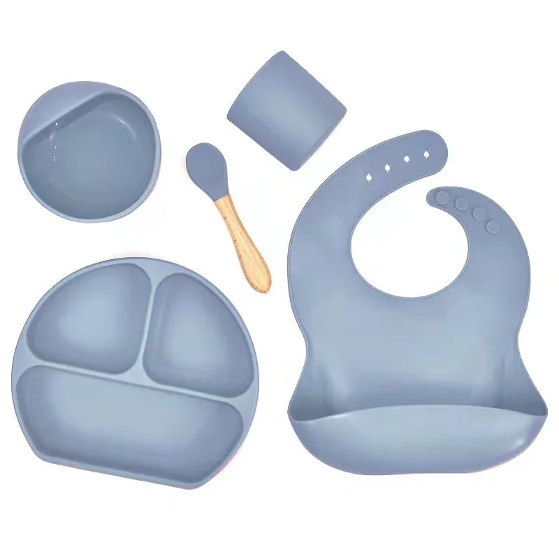 New environmentally friendly strong suction bowl spoon set feeding bib baby silicone bowl and plate baby set tableware, Customizable
New environmentally friendly strong suction bowl spoon set feeding bib baby silicone bowl and plate baby set tableware, Customizable