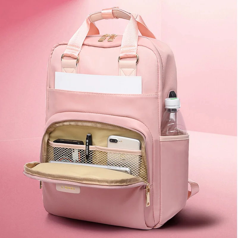 Women Fashion Backpacks pink 15.6Inch Laptop Backpack with USB Charger Female Back Pack School Bags For Teenage Girls, Black, pink, gray
Women Fashion Backpacks pink 15.6Inch Laptop Backpack with USB Charger Female Back Pack School Bags For Teenage Girls, Black, pink, gray
