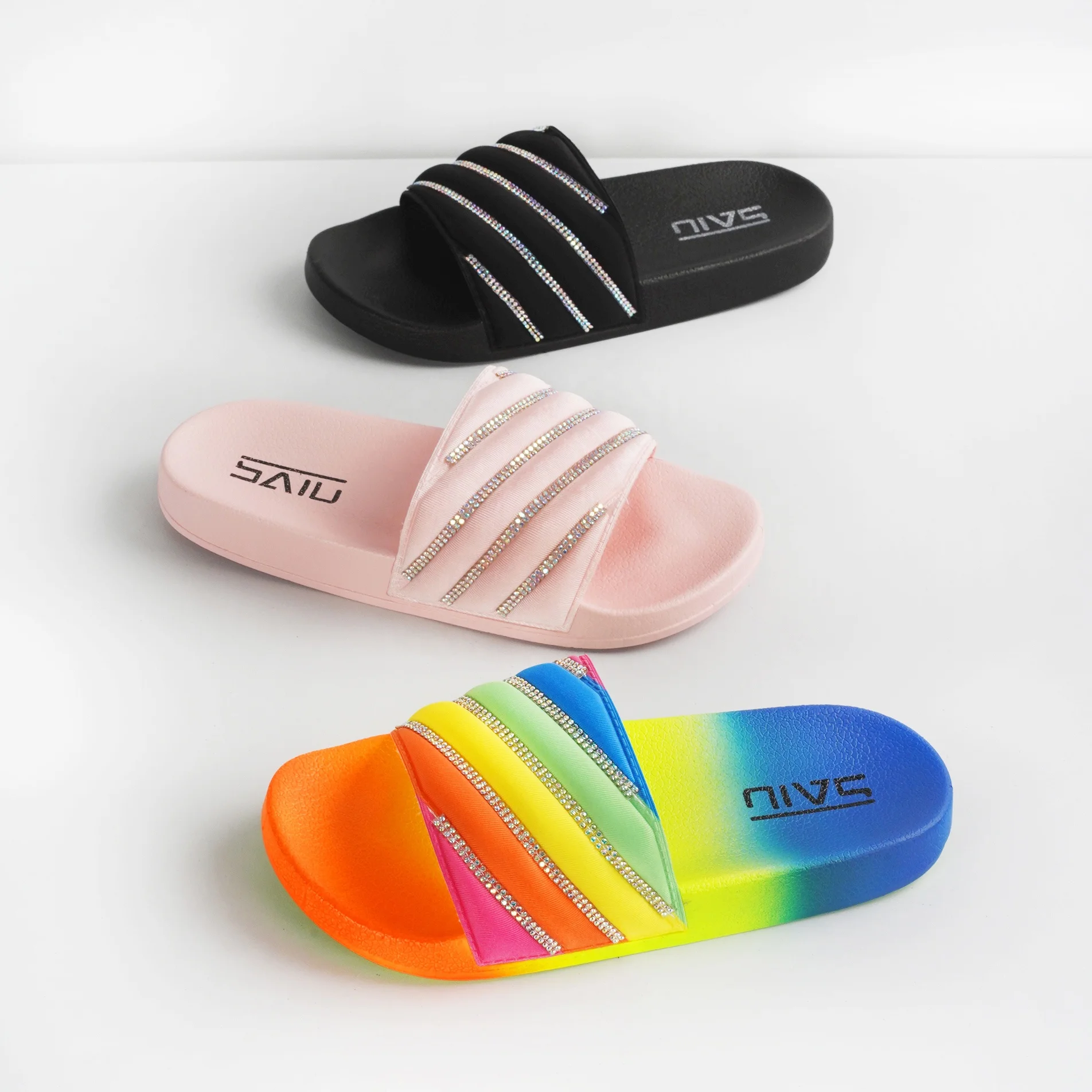 Vendor Price Summer Beach Sandals Multi Color Rhinestone Slippers Slip-on Slides Women Home Shoes Slippers, Pink/black/multi orange/multi peach
Vendor Price Summer Beach Sandals Multi Color Rhinestone Slippers Slip-on Slides Women Home Shoes Slippers, Pink/black/multi orange/multi peach