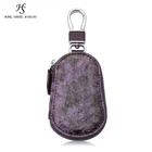 Genuine Python Leather Car Key Bag Case Wallet Holder with Zipper