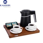 hotel use CE approved 304 stainless steel electric kettle tray water kettle