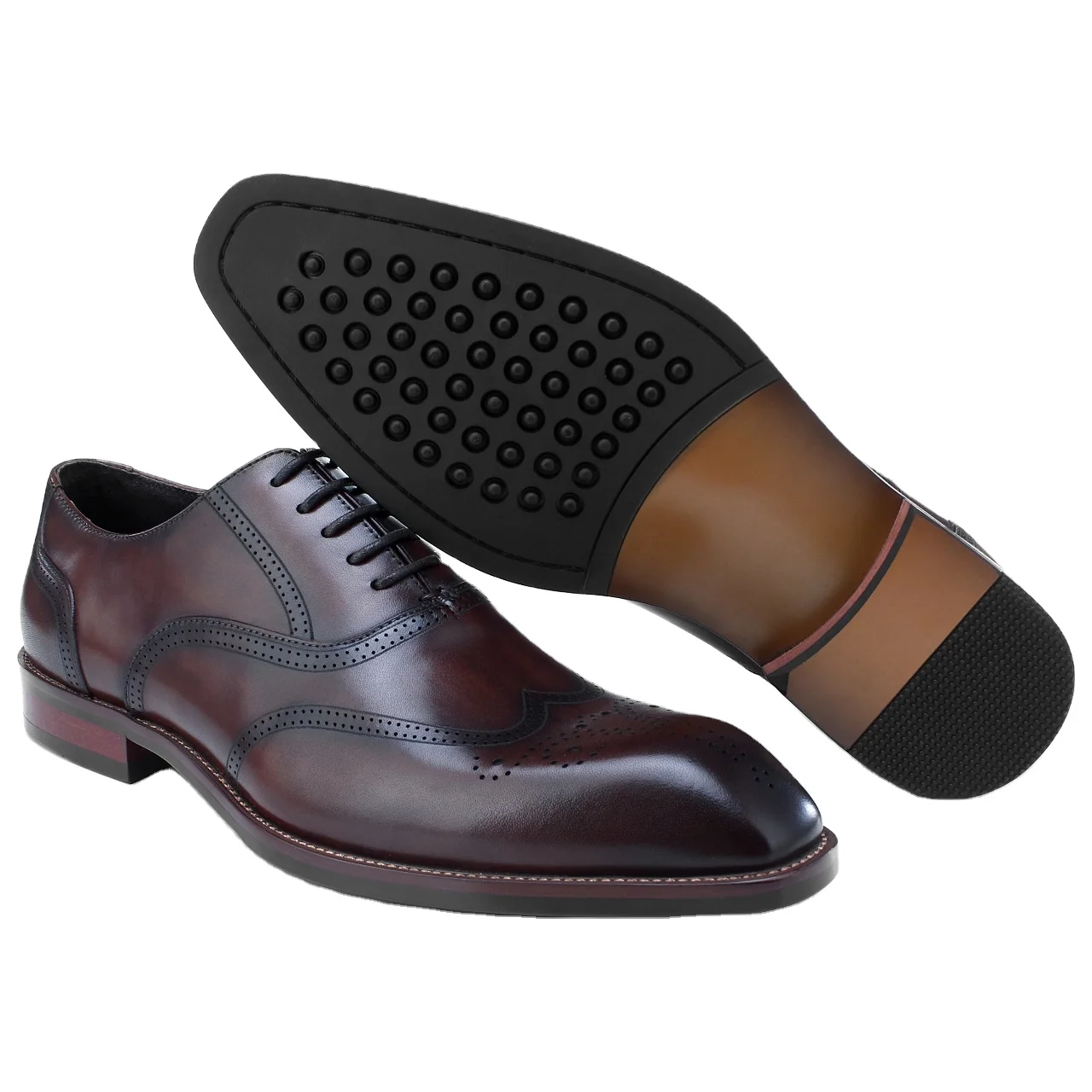 P64-A705 Factory Top Quality Gentleman Brogue Business Handmade Oxford Genuine Leather Dress Shoes, Black coffee
P64-A705 Factory Top Quality Gentleman Brogue Business Handmade Oxford Genuine Leather Dress Shoes, Black coffee
