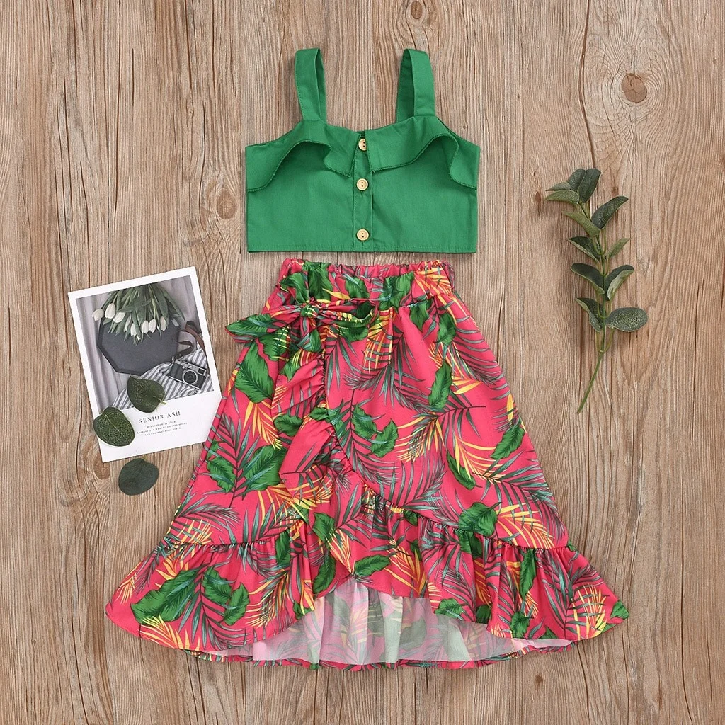Toddler Baby Girls Floral Vest Baby Kids Girls Sleeveless Button Strap Tank Tops+floral Printed Skirt Outfit Set, As picture
Toddler Baby Girls Floral Vest Baby Kids Girls Sleeveless Button Strap Tank Tops+floral Printed Skirt Outfit Set, As picture
