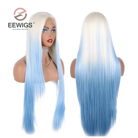 White Ombre Light Blue Long Straight Synthetic Lace Wig 28inches Glueless Heat Resistant Hair Cosplay Colorful Lace WigAmazonwig
White Ombre Light Blue Long Straight Synthetic Lace Wig 28inches Glueless Heat Resistant Hair Cosplay Colorful Lace WigAmazonwig