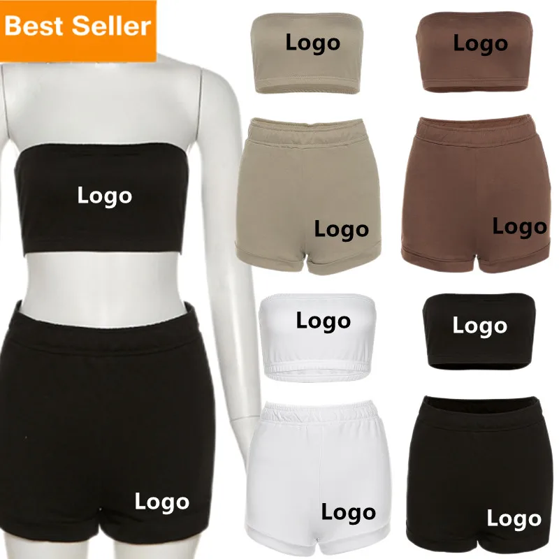 Poyan Solid 5 Colors Customized Logo Printing Private Label Summer Sweatsuits Tube Top Set
Poyan Solid 5 Colors Customized Logo Printing Private Label Summer Sweatsuits Tube Top Set