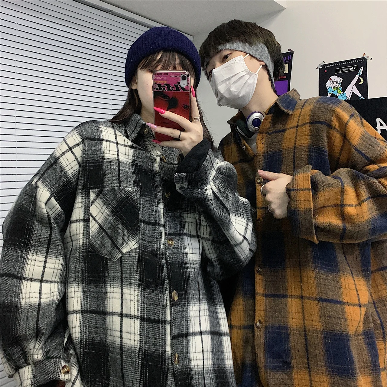 2021 hot-selling trend men and women all-match classic plaid woolen shirt thick loose cardigan jacket
2021 hot-selling trend men and women all-match classic plaid woolen shirt thick loose cardigan jacket