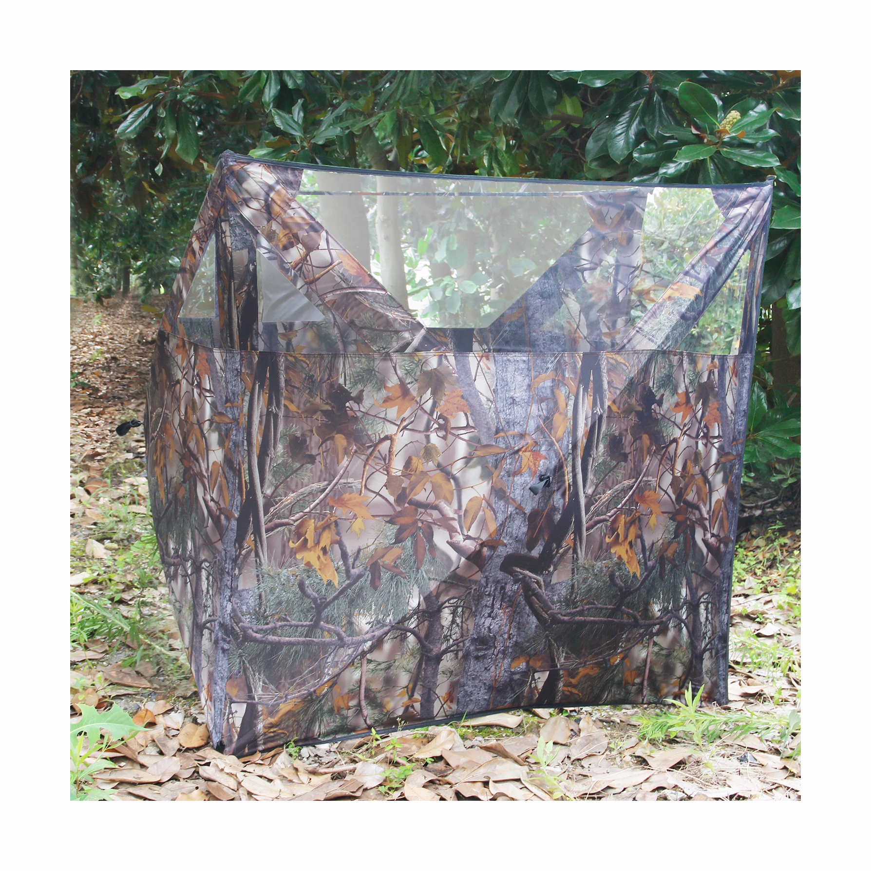 Wholesale Quick Setup Foldable Steel Frame Three Sides Camouflage Hunting Blind with Pegs See-Through Mesh
Wholesale Quick Setup Foldable Steel Frame Three Sides Camouflage Hunting Blind with Pegs See-Through Mesh