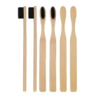 natural bamboo biodegradable adult toothbrush with soft charcoal bristles vegan product BPA free zero waste