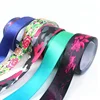 Tape Wholesale Design Custom Colorful Flower Logo Roll Sublimation Printed Satin Ribbons for Package