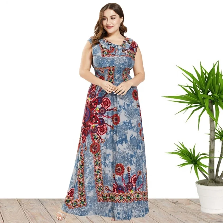 7XL Plus Size Maxi Long Floral Print Sleeveless Bohemian Summer Dresses For Women 2020
7XL Plus Size Maxi Long Floral Print Sleeveless Bohemian Summer Dresses For Women 2020