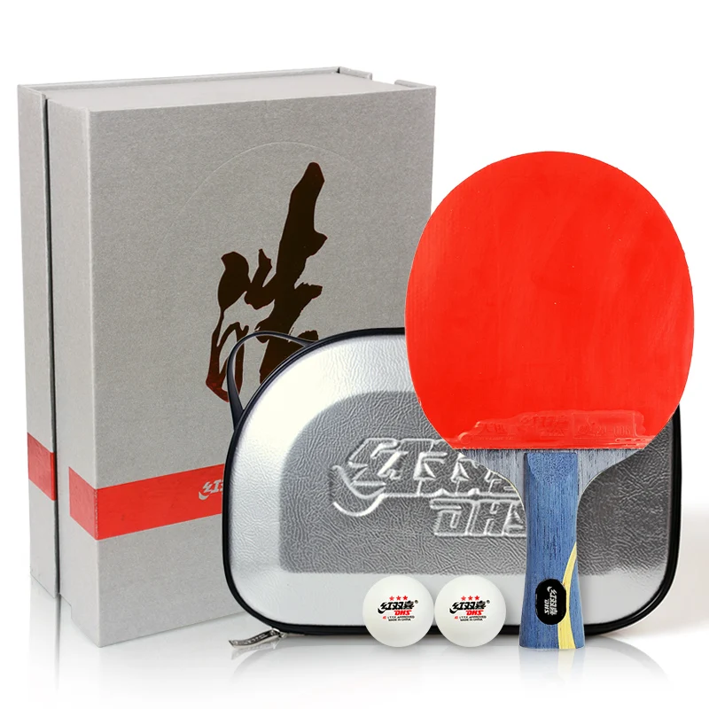 Double Happiness Hurricane Series Wang Hao professional table tennis racket straight horizontal PingPong Racket, Red+black
Double Happiness Hurricane Series Wang Hao professional table tennis racket straight horizontal PingPong Racket, Red+black