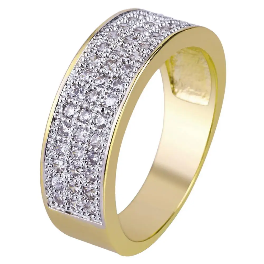 Gold Color Plated Cubic Zircon Round Ring 7mm Width Bling Hip Hop Jewelry Rings For Female
Gold Color Plated Cubic Zircon Round Ring 7mm Width Bling Hip Hop Jewelry Rings For Female