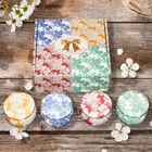 wholesale flower Jasmine lotus scented soy wax travel gift decorative aroma tin box candle