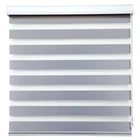 white blackout Premier Decoration Portable Blackout Zebra Roller Blinds