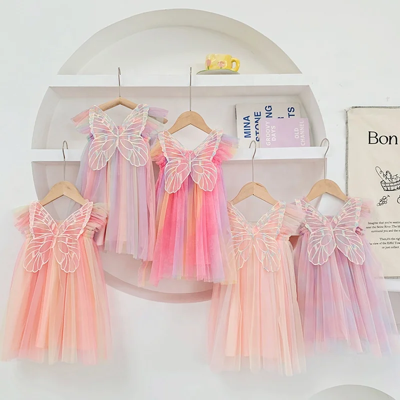 kids tulle rainbow girl dresses for Wing Mesh Summer Flying Sleeves Baby Princess Fluffy Skirt wholesale
kids tulle rainbow girl dresses for Wing Mesh Summer Flying Sleeves Baby Princess Fluffy Skirt wholesale