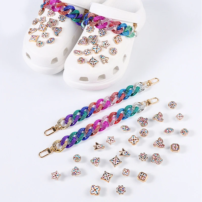 Wholesale Crocodile charm Designer cave shoes accessories diy rhinestone decorative shoes cave shoes removable chain
Wholesale Crocodile charm Designer cave shoes accessories diy rhinestone decorative shoes cave shoes removable chain
