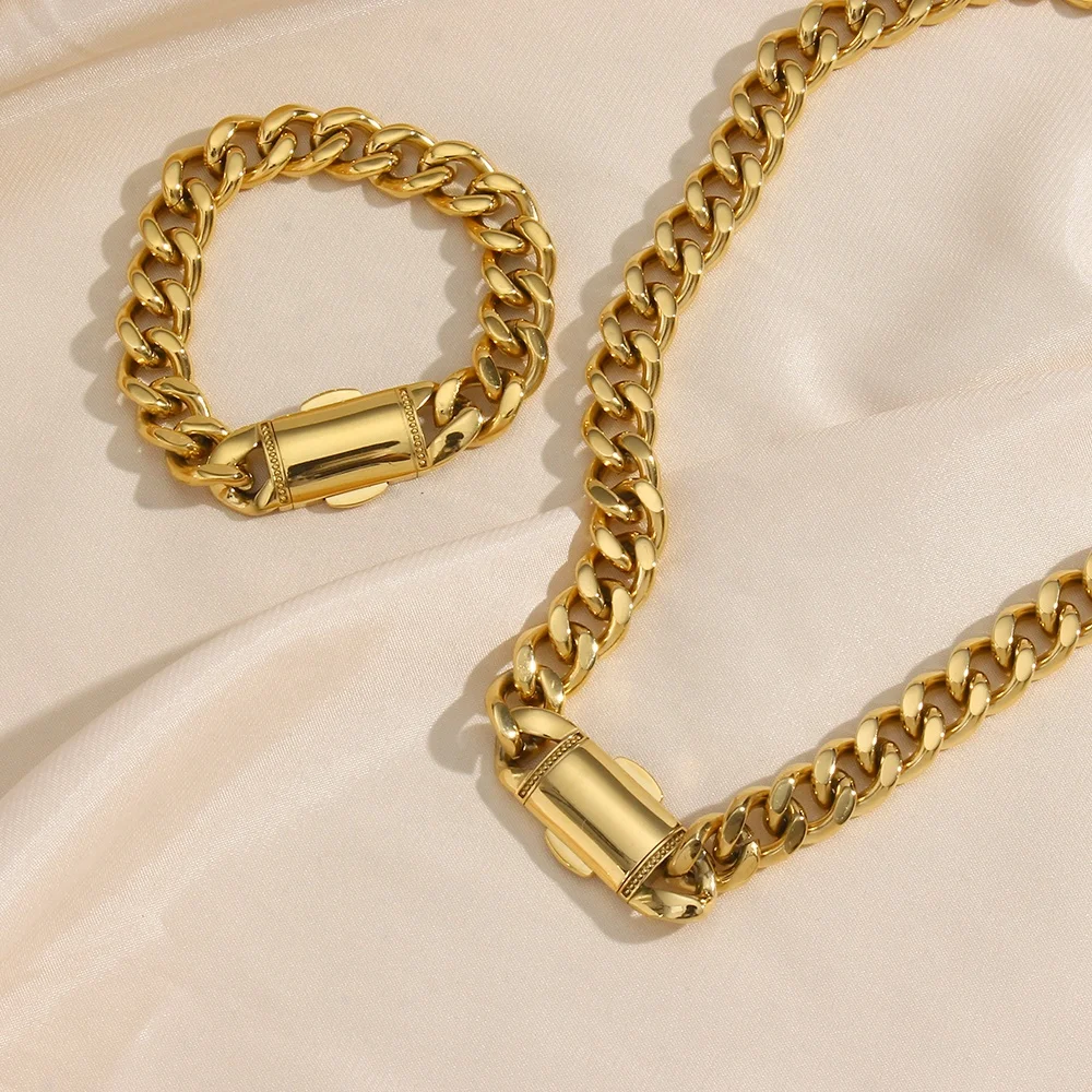18k Gold Plated Chunky Rope Chain Necklace Chunky Chain Bracelet Chunky Jewelry Sets Necklace
18k Gold Plated Chunky Rope Chain Necklace Chunky Chain Bracelet Chunky Jewelry Sets Necklace