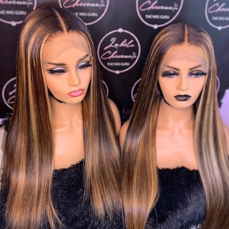 Pre Styled Highlight Blonde with Brown Ombre Color Swiss Lace Wigs Brazilian Virgin Human Hair Lace Front Wigs
Pre Styled Highlight Blonde with Brown Ombre Color Swiss Lace Wigs Brazilian Virgin Human Hair Lace Front Wigs