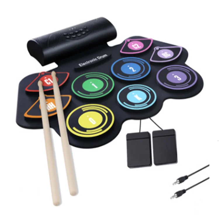 Hand-rolled drum set Color electronic drum lithium battery Rechargeable silicone drum set
Hand-rolled drum set Color electronic drum lithium battery Rechargeable silicone drum set