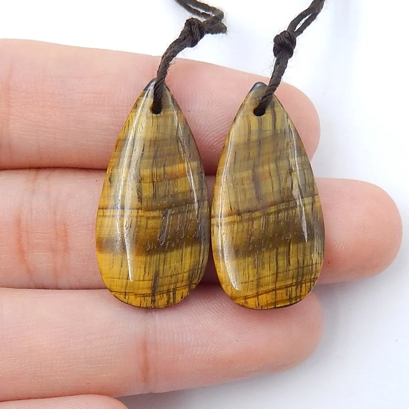 Fashion Golden Tiger Eye Earrings Gemstone Water Drop Earring Beads for Making Jewelry 27x14x4mm 4.2g
Fashion Golden Tiger Eye Earrings Gemstone Water Drop Earring Beads for Making Jewelry 27x14x4mm 4.2g