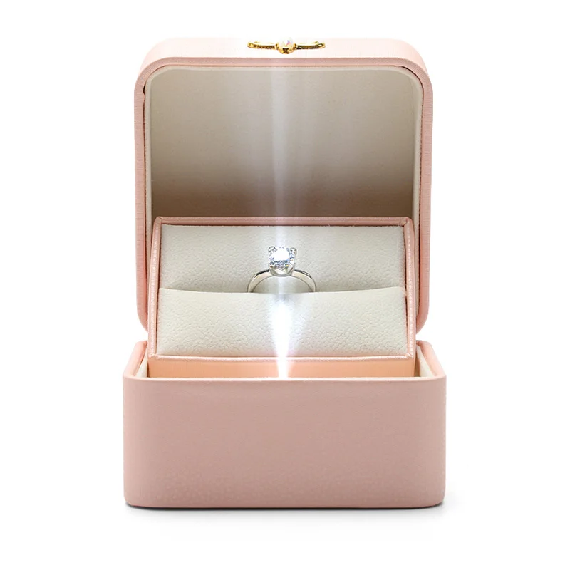 Digu high-end creative LED lighting proposal ring box single ring pendant jewelry box gift box custom, Silver/pink
Digu high-end creative LED lighting proposal ring box single ring pendant jewelry box gift box custom, Silver/pink
