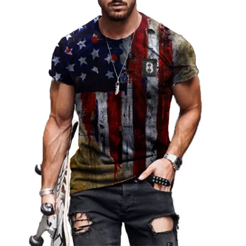 Spring and Summer Men 's Personality T -shirt Star Flag 3d Printed Casual Hip Hop Fashion T Shirt, Multi
Spring and Summer Men 's Personality T -shirt Star Flag 3d Printed Casual Hip Hop Fashion T Shirt, Multi