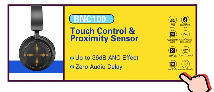 High Quality In-ear ANC Wireless Headphones for Travel Work Daily Use - ANKUX.COM
