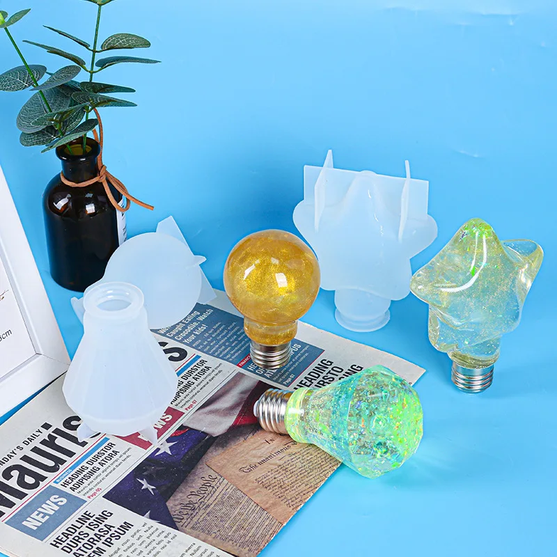 0689 DIY Epoxy 3 Bulb Five-pointed Star Silicone Mold Rhombus Round Decorative Resin Mold, Transparent
0689 DIY Epoxy 3 Bulb Five-pointed Star Silicone Mold Rhombus Round Decorative Resin Mold, Transparent