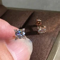 Luxury Female Crystal Zircon Stone Earrings Fashion Silver Rose Gold Color Jewelry Round Zircon Stud Earrings For Women
Luxury Female Crystal Zircon Stone Earrings Fashion Silver Rose Gold Color Jewelry Round Zircon Stud Earrings For Women