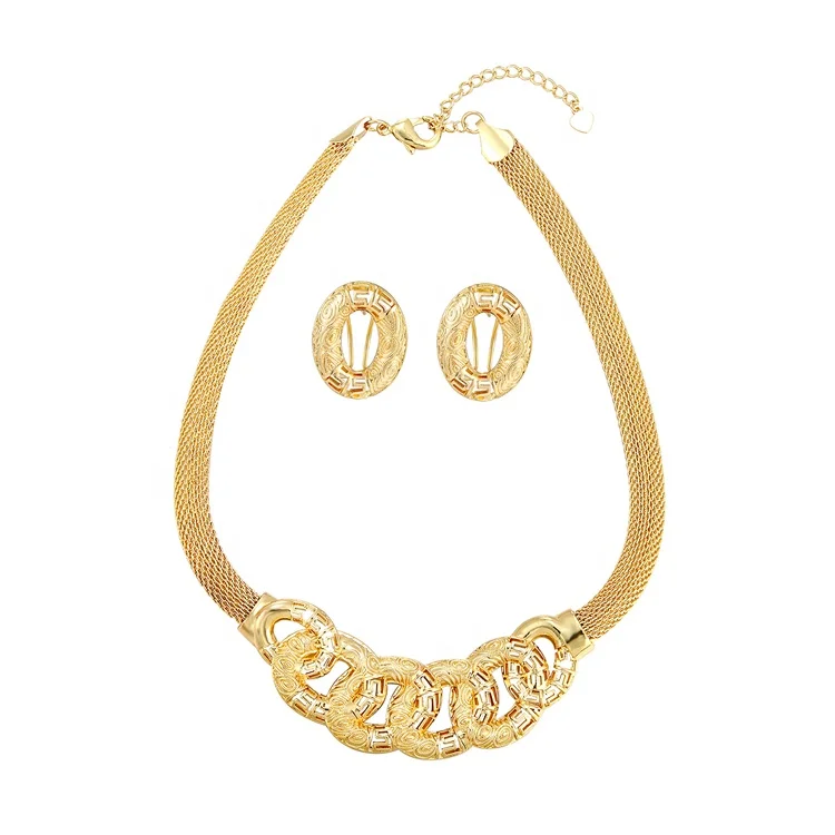 Brazilian Gold Jewelry 23k Gold Plated Bridal Jewelry Set Fashion Dubai Gold Jewellery Set
Brazilian Gold Jewelry 23k Gold Plated Bridal Jewelry Set Fashion Dubai Gold Jewellery Set
