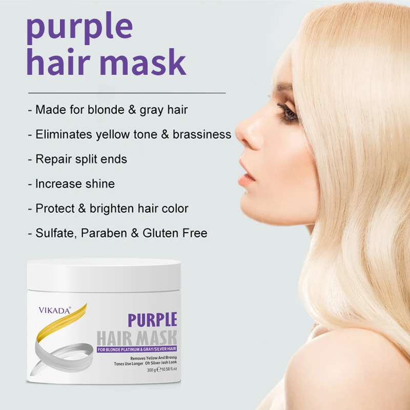 OEM Custom No Yellow Purple Hair Mask Silver Greatly Lighten Brassy Hair Care Cream
OEM Custom No Yellow Purple Hair Mask Silver Greatly Lighten Brassy Hair Care Cream