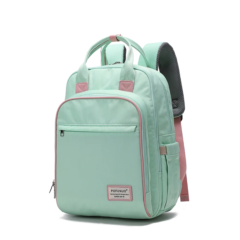 2021 Pofunuo New design USB Nylon Diaper Bags Baby Care Backpack Mummy Maternity Wet Waterproof Temperature Control Baby bag
2021 Pofunuo New design USB Nylon Diaper Bags Baby Care Backpack Mummy Maternity Wet Waterproof Temperature Control Baby bag